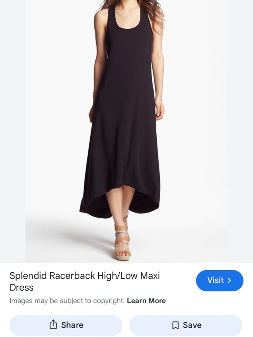 Splendid Black Sleeveless Maxi Tank Dress - Picture 6 of 6